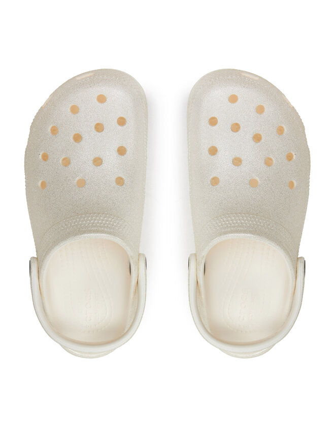 Crocs Papucs Crocs Classic Platform Glitter Clog W 207241 Ekru
