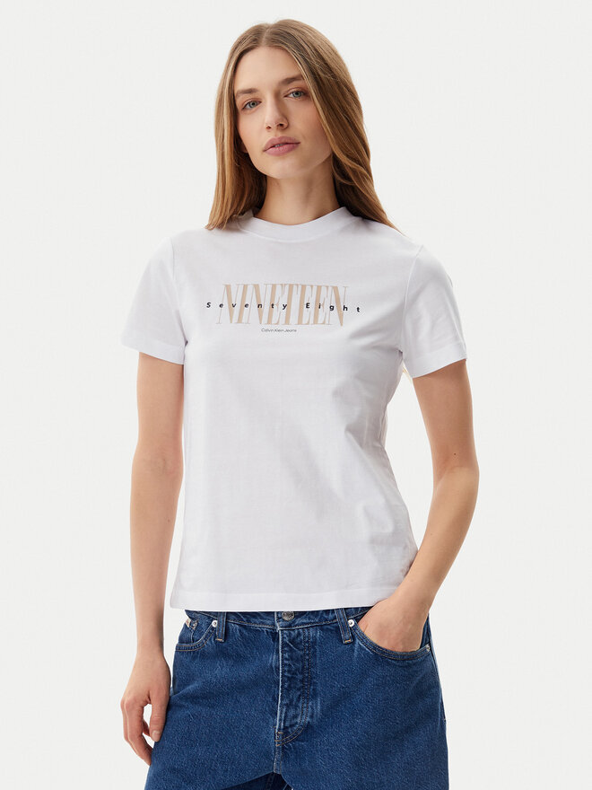Calvin Klein Jeans Calvin Klein Jeans Camiseta 19 Graphic J20J225259 Blanco Regular Fit