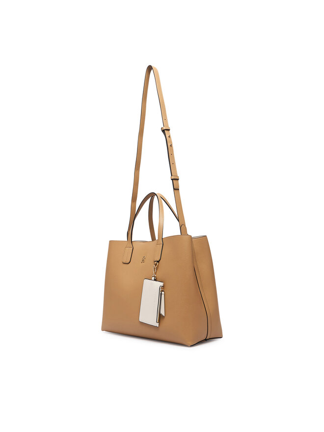 Tommy Hilfiger Handtasche Tommy Hilfiger Th Icon Satchel AW0AW18723 Beige