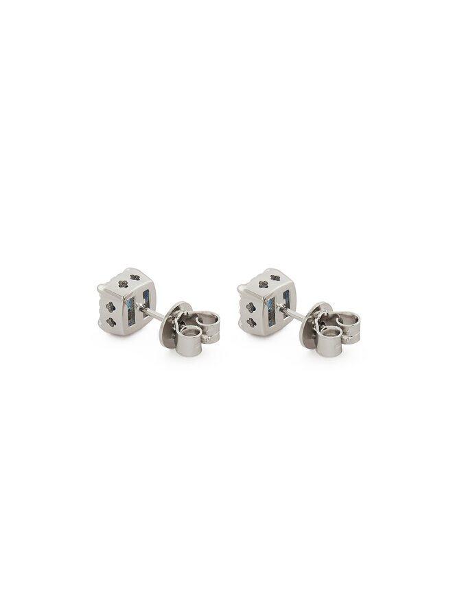 ICED STUFF Pendientes ICED STUFF Blue Princess Oro blanco