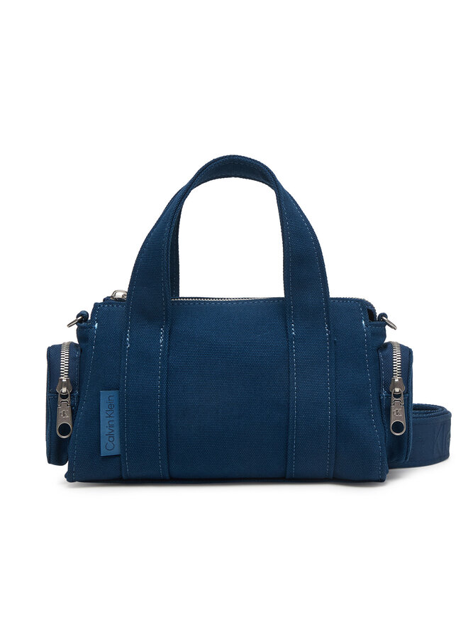 Calvin Klein Handtasche Calvin Klein Webbing Strap Canvas Pocket Bag LV04F3464G Blau