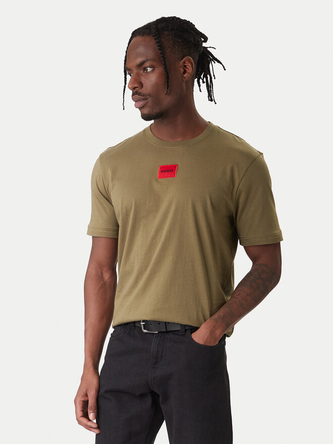 HUGO HUGO Футболка Diragolino 50447978 Хакі Regular Fit