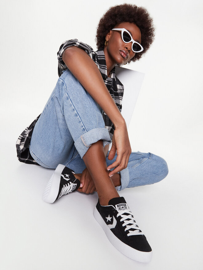 Converse Кецове Converse Pl Lite Ox A00381C Черен
