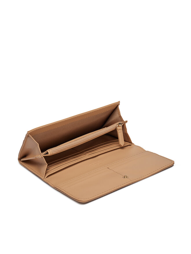 Valentino Голям дамски портфейл Valentino Brixton VPS7LX113 Бежов