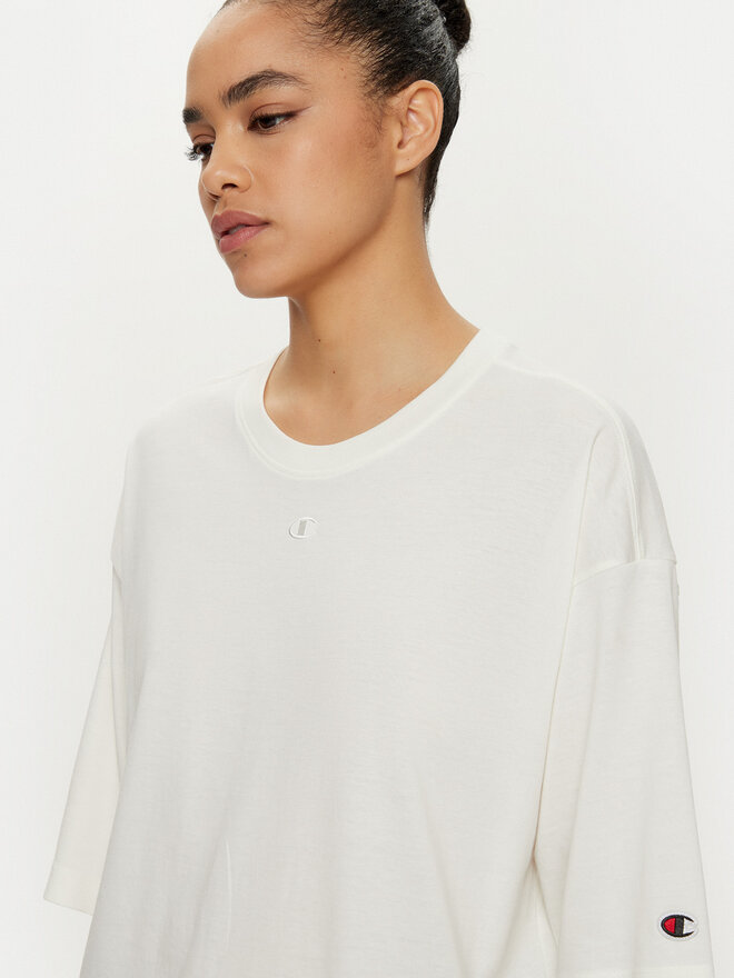 Champion Champion Футболка 117537 Écru Loose Fit