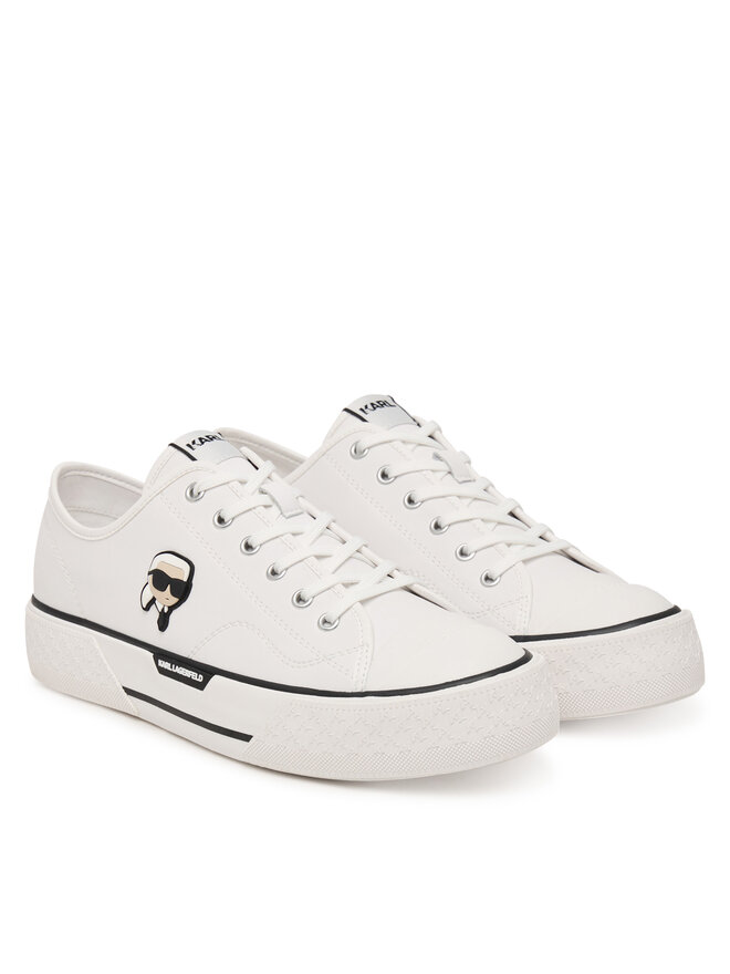 KARL LAGERFELD Sneakers aus Stoff KARL LAGERFELD Kampus Max KL95025 Weiß
