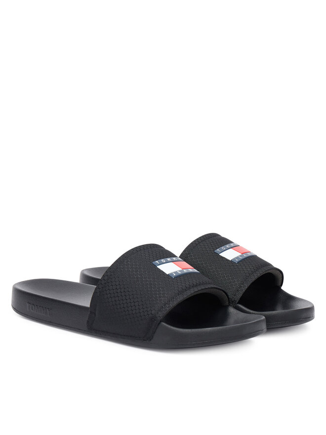 Tommy Jeans Pantoletten Tommy Jeans Tjm Pool Slide EM0EM01673 Schwarz