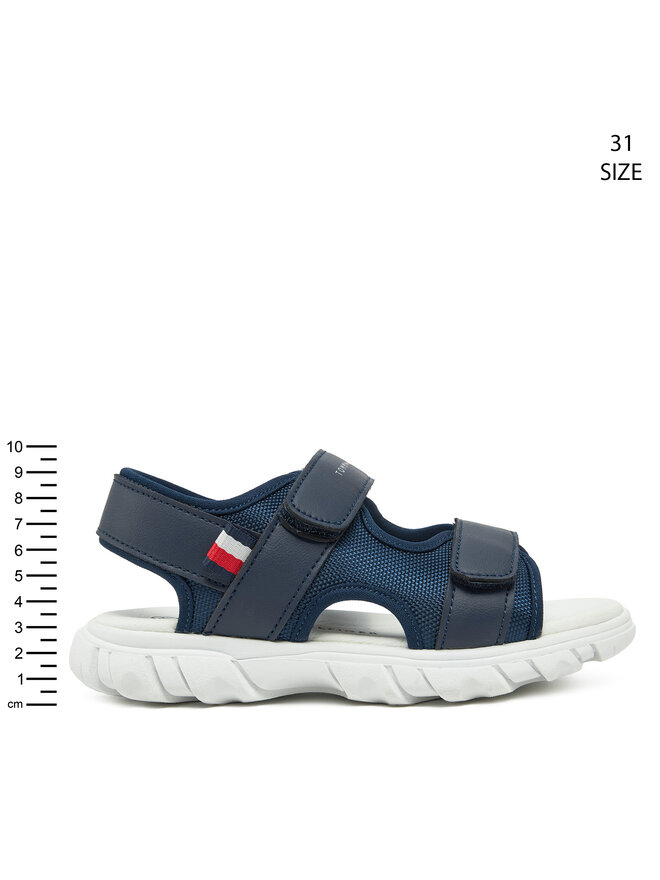 Tommy Hilfiger Sandały Tommy Hilfiger Velcro Sandal T1B2-33898-1591 S Granatowy