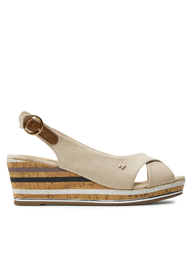 Sandali Wrangler Raval Marina Women Semi Wedge 20241058 Beige escarpe