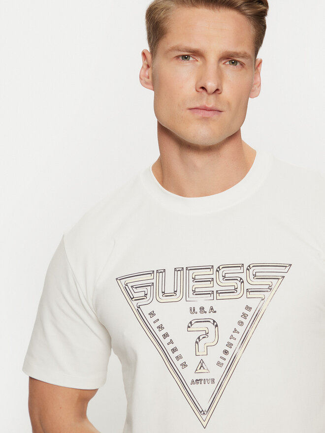 Guess Guess Majica Z5RI12 J1314 Écru Regular Fit