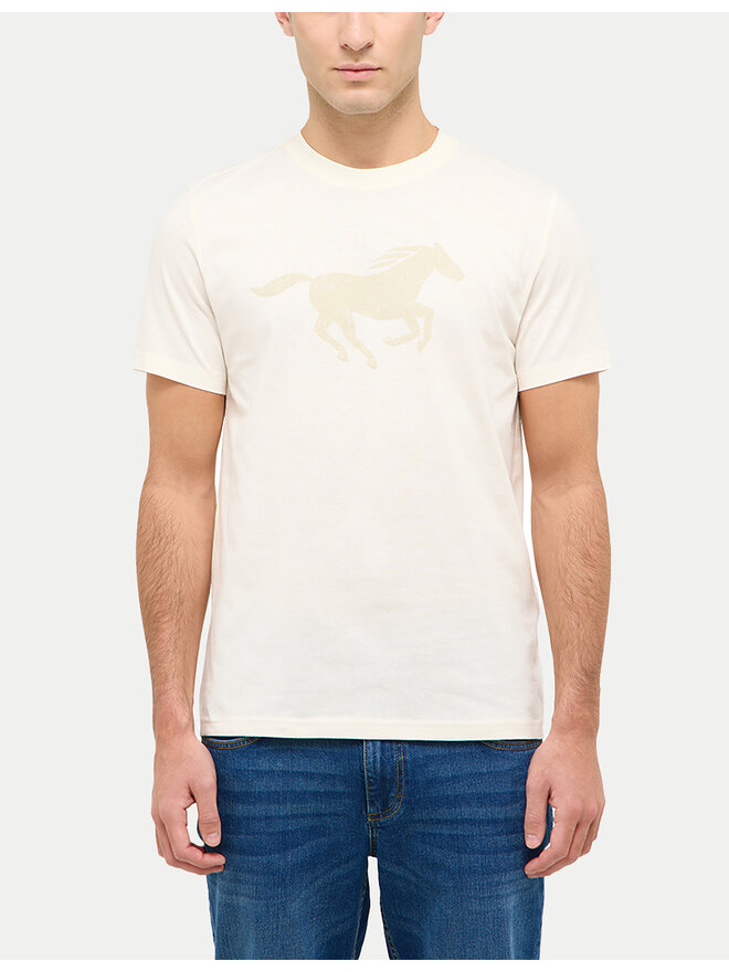 Mustang Mustang T-Shirt Austin 1016483 Μπεζ Regular Fit