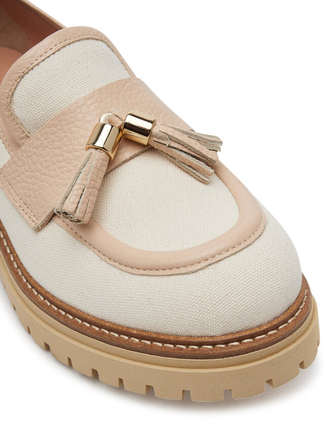 Pollini Loafersy Pollini SA10144G1MTO112A Écru