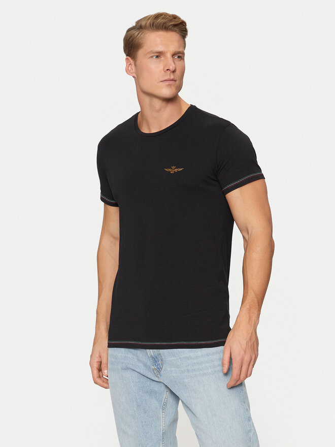 Aeronautica Militare Aeronautica Militare T-Shirt AM1UTI003 Μαύρο Regular Fit