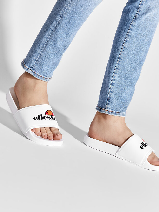 Ellesse white sliders best sale