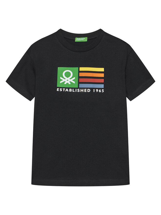 United Colors Of Benetton United Colors Of Benetton T-Shirt 3I1XC10N3 Μαύρο Regular Fit