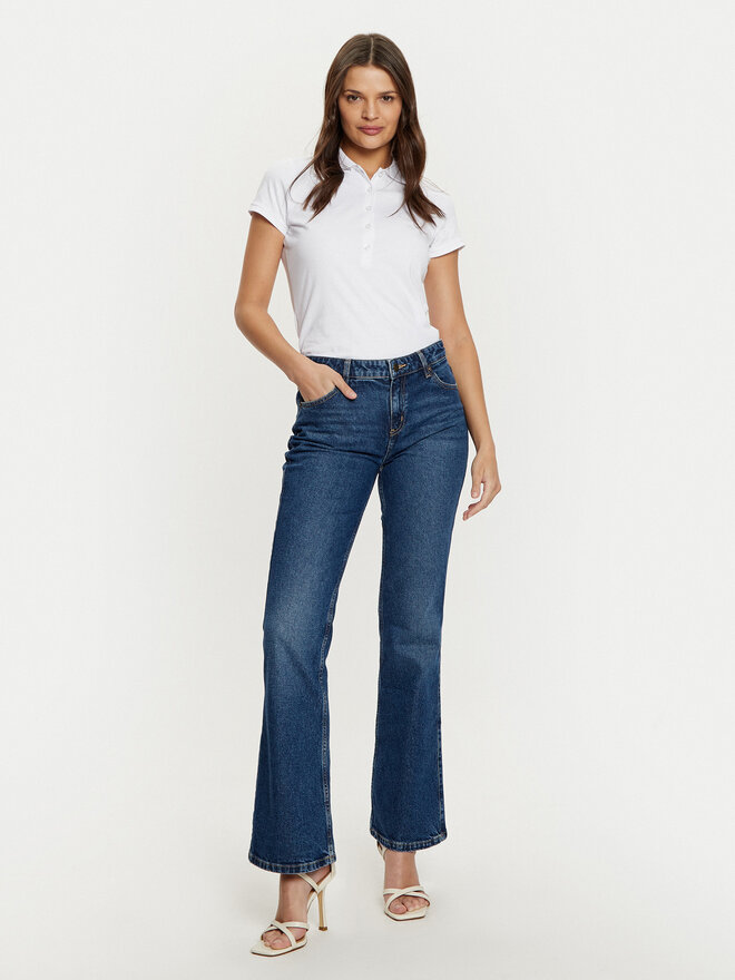 Guess Guess Polo marškinėliai W4GP62 KBZV1 Balta Slim Fit