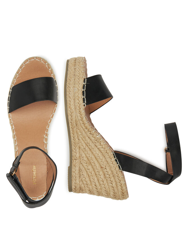 DeeZee Espadrilky DeeZee JSZ2022-06 Čierna
