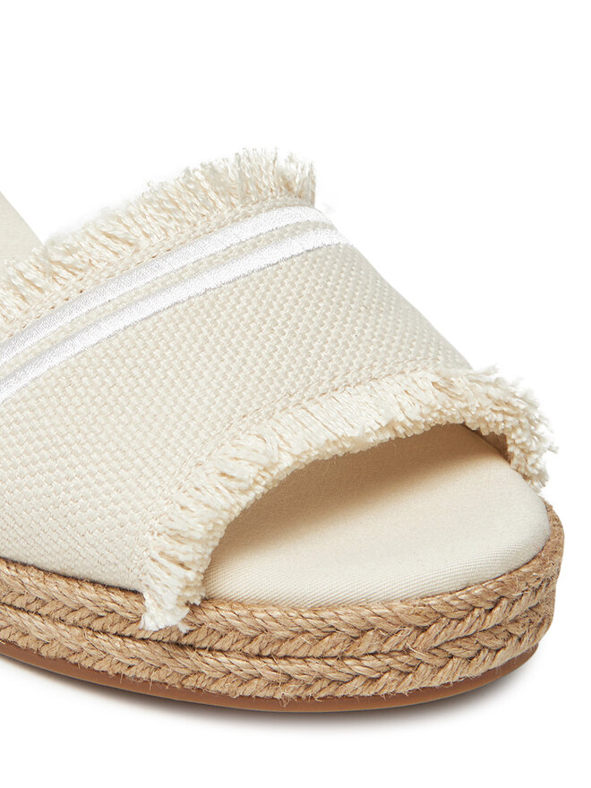 Tommy Hilfiger Espadrilles Tommy Hilfiger Fringe Canvas Medium Wedge FW0FW08879 Beige
