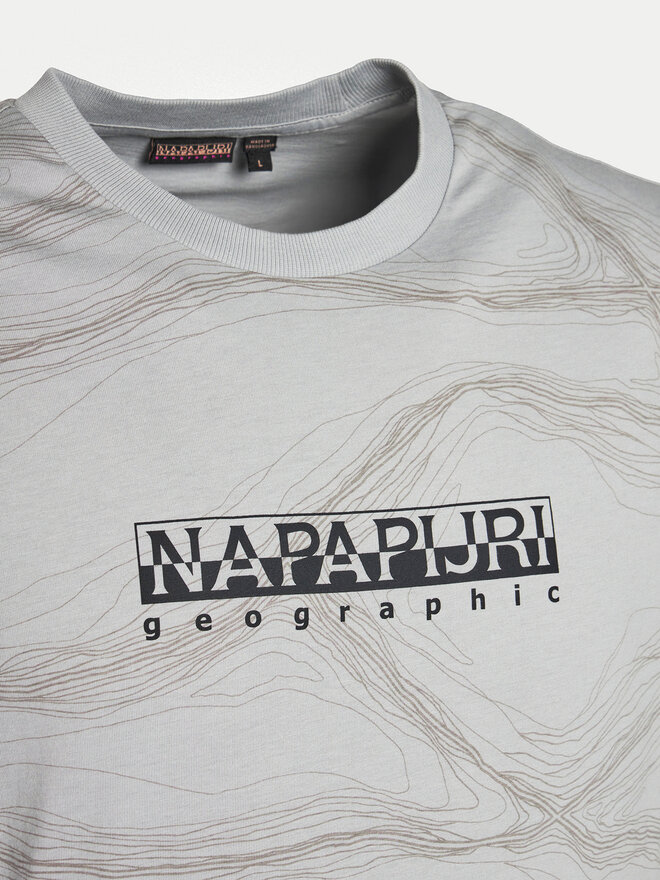 Napapijri Napapijri Marškinėliai B-Cellini NP0A4ILS Pilka Regular Fit