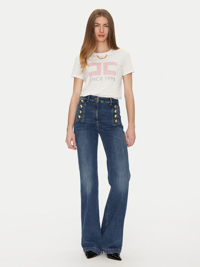 Elisabetta Franchi Elisabetta Franchi T-Shirt MA-033-51E2-V180 Weiß Regular Fit