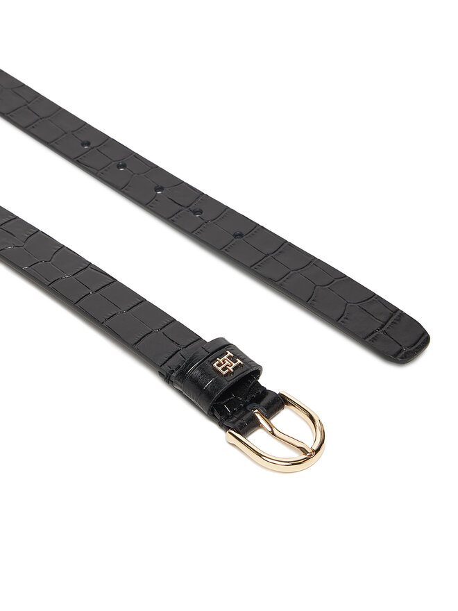 Tommy Hilfiger Ζώνη Γυναικεία Tommy Hilfiger Essential Effortless 2.5 Croc Go AW0AW17755 Μαύρο