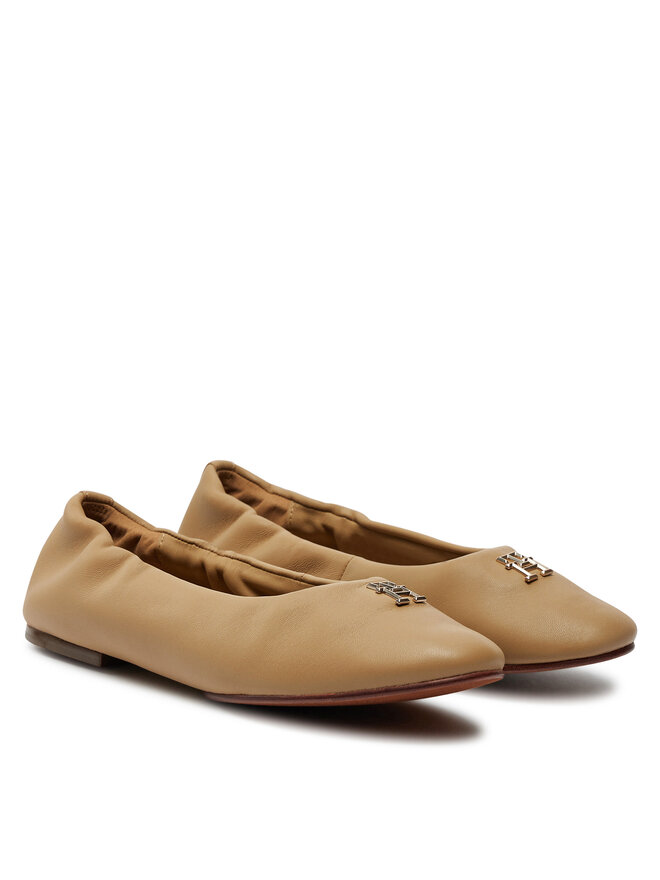 Tommy Hilfiger Balerina Tommy Hilfiger Th Elevated Elastic Ballerina FW0FW07882 Khaki