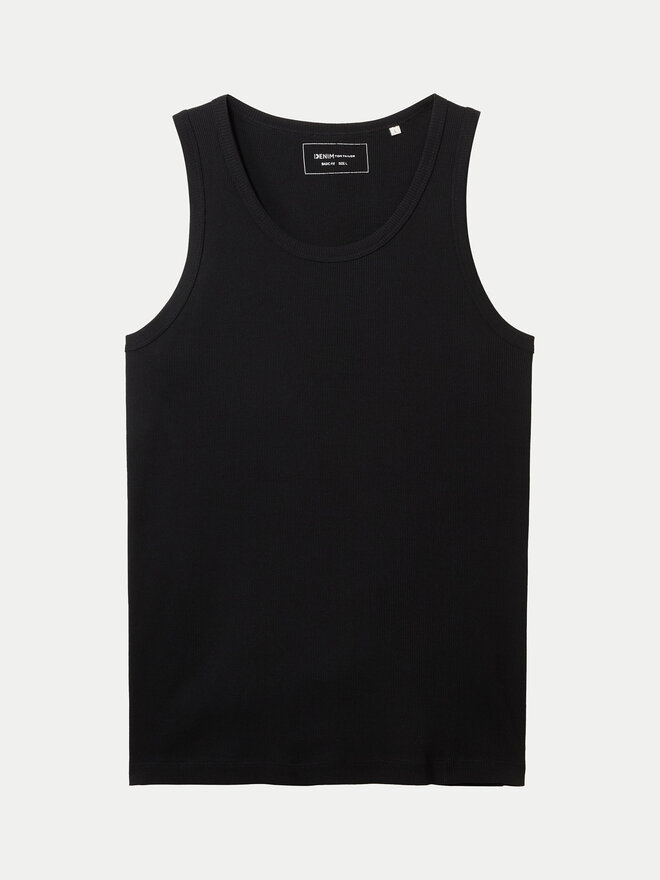 Tom Tailor Denim Tom Tailor Denim Tank-Top 1042035 Schwarz Regular Fit