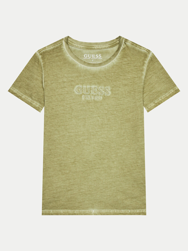 Guess Guess Marškinėliai L4GI30 K8HM4 Žalia Regular Fit