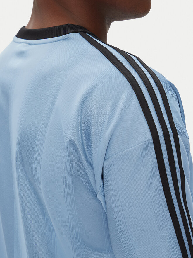adidas adidas Marškinėliai adicolor Jacquard JW5879 Žydra Loose Fit