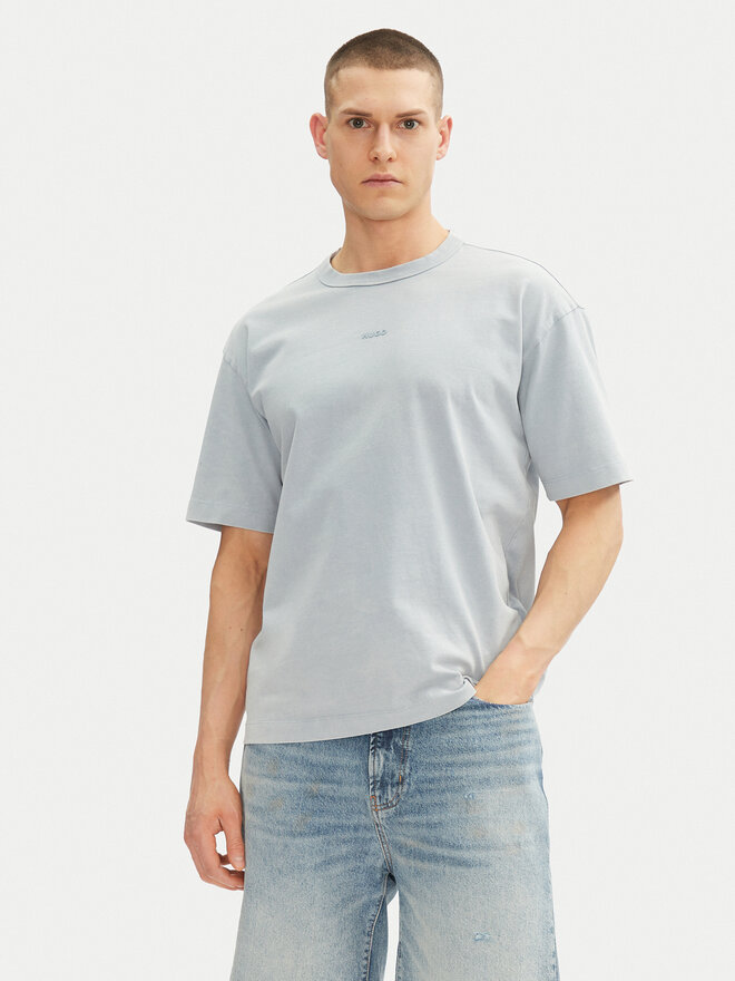 HUGO HUGO T-Shirt Docku 50531739 Hellblau Relaxed Fit