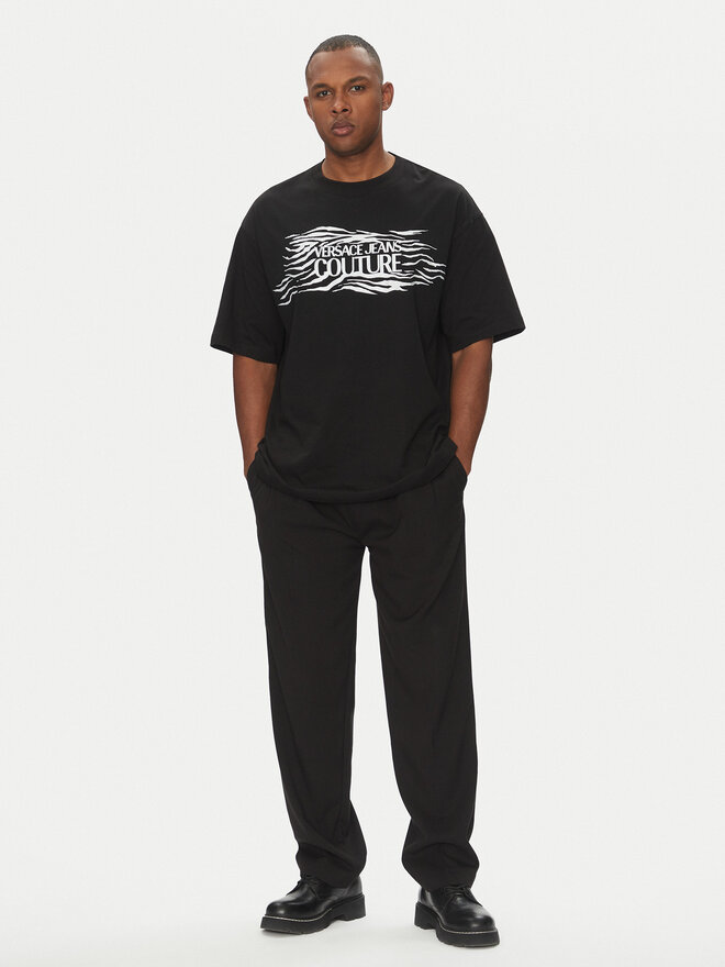 Versace Jeans Couture Versace Jeans Couture Camiseta 78GAH6L1 Negro Regular Fit