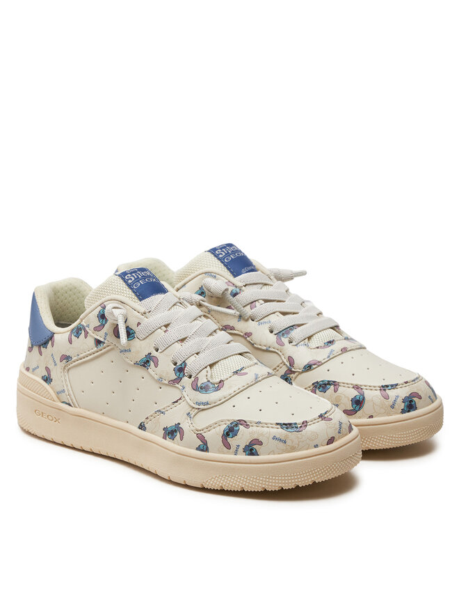 Geox Sneakersy Geox J Washiba Girl J45HXF 000BC C1M4B D Écru