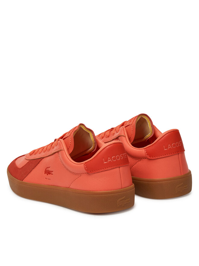 Lacoste Sneakersy Lacoste Baseshot 7-49SFA0030 Pomarańczowy