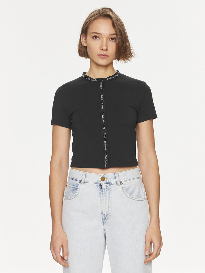 Calvin Klein Jeans Calvin Klein Jeans Marškinėliai Logo J20J223093 Juoda Slim Fit