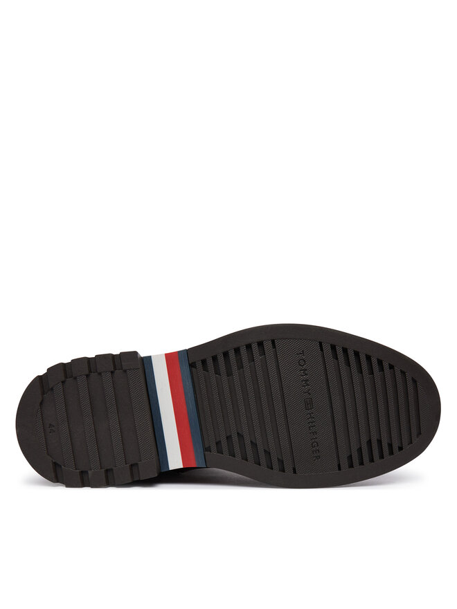 Tommy Hilfiger Schnürschuhe Tommy Hilfiger Corporate Casual Lth Boot FM0FM06174 Braun