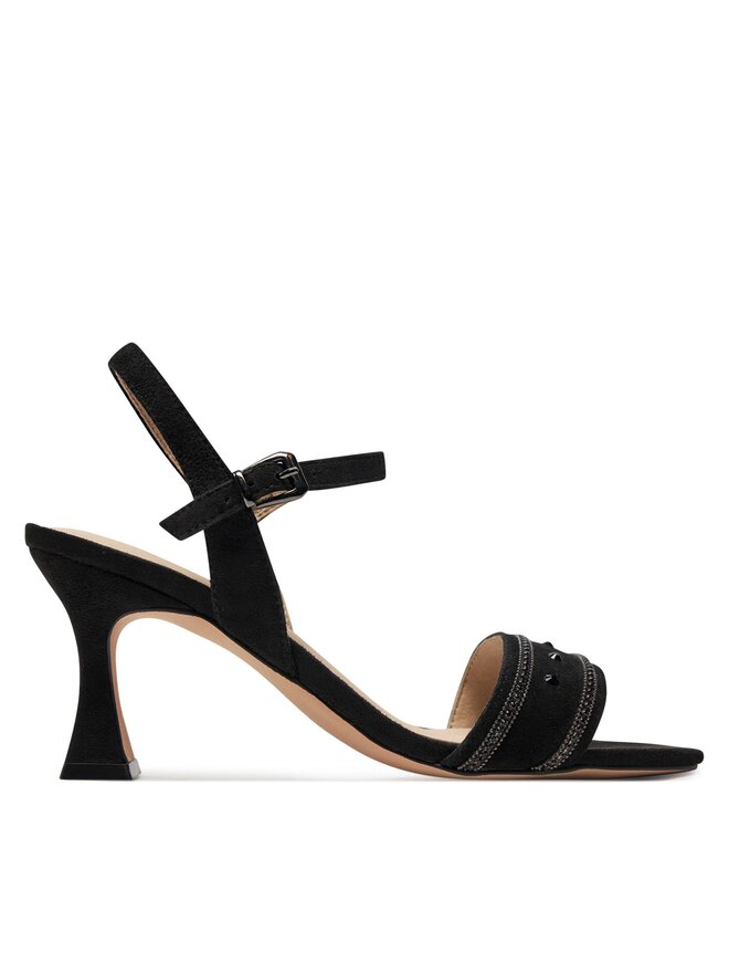 CAPRICE Damen Sandalen Mit Absatz – Leder, 75 Mm Absatz, G-Weite, Mit MEMOTION Fußbett Für Komfort