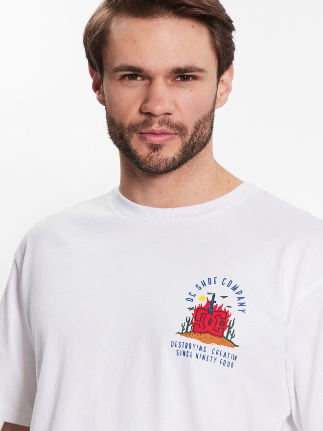 DC DC Camiseta Stuck On You ADYZT05245 Blanco Relaxed Fit