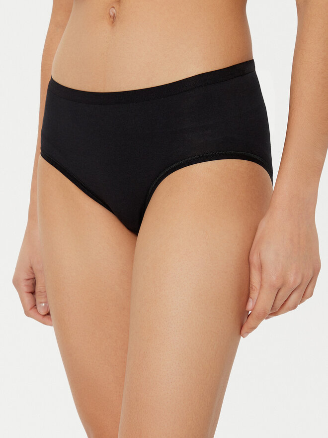 Triumph Triumph 2er-Set klassische Damenslips mit hoher Taille Sense Of Cotton 10225046 Schwarz