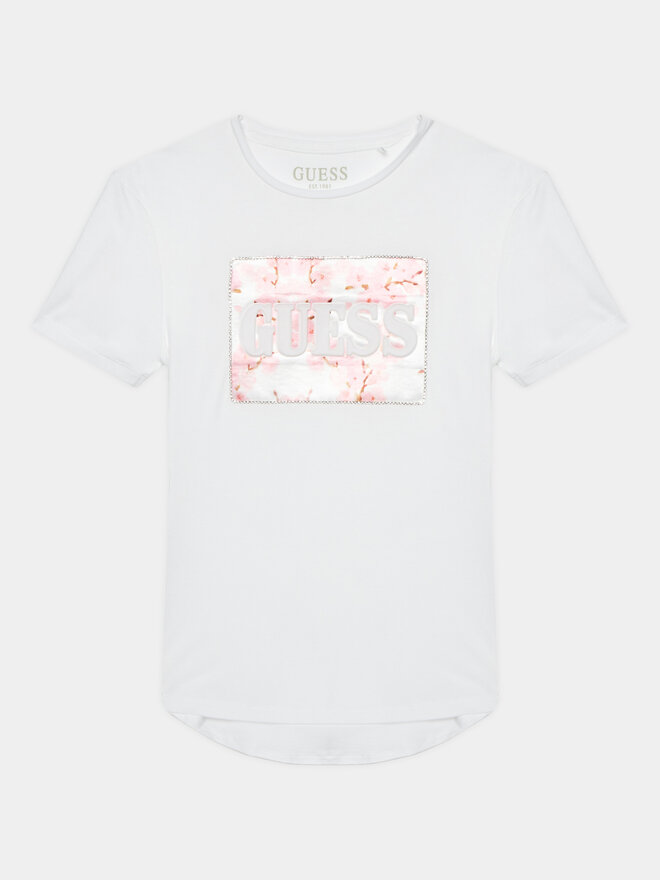 Guess Guess Camiseta J4RI32 KAPO0 Blanco Regular Fit