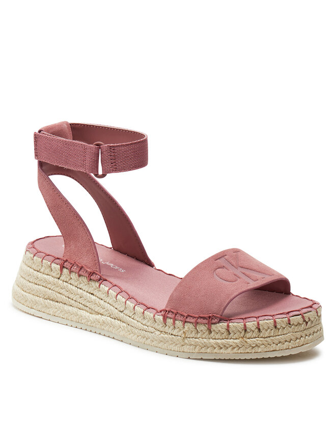 Calvin Klein Jeans Espadryle Calvin Klein Jeans Sporty Wedge Rope Su Con YW0YW00977 Różowy
