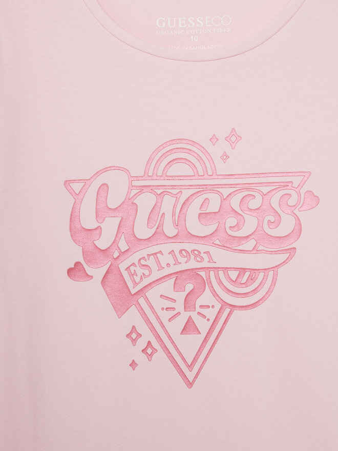 Guess Guess Marškinėliai J5RI02 K6YW4 Rožinė Regular Fit