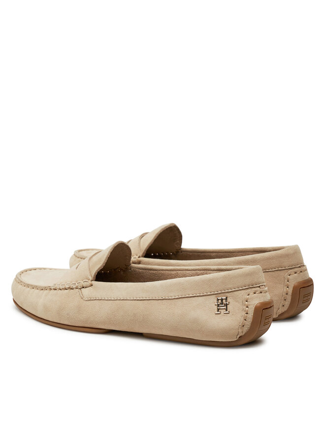 Tommy Hilfiger Mokasyny Tommy Hilfiger Th Suede Driver Loafer FW0FW08563 Beżowy