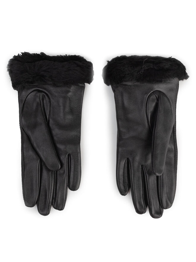 Ugg Γάντια Γυναικεία Ugg W Classic Leather Logo Glove 19034 Μαύρο