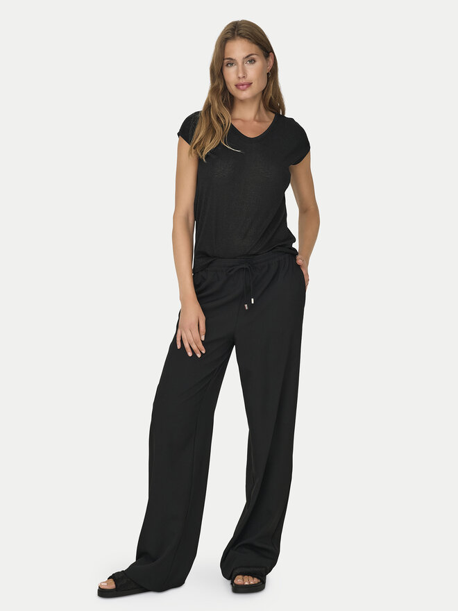 ONLY ONLY Camiseta Silvery 15136069 Negro Loose Fit