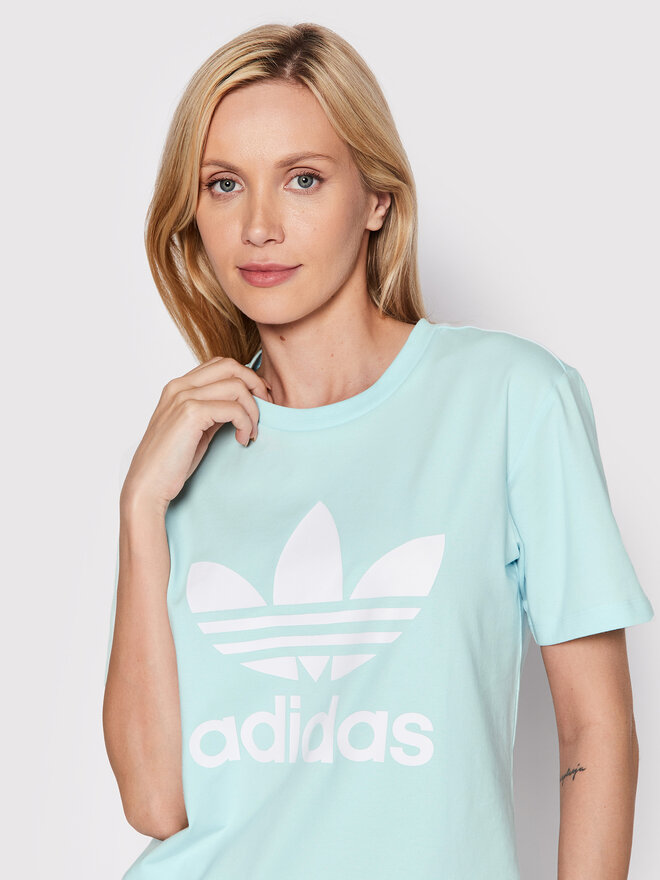 adidas adidas Marškinėliai adicolor Classics Trefoil HK9638 Mėlyna Regular Fit
