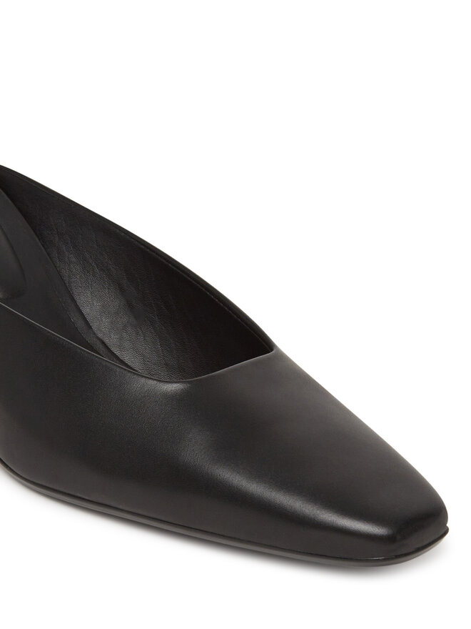 Calvin Klein Klapki Calvin Klein Heel Mule Pump 50 - Lth HW0HW02332 Czarny