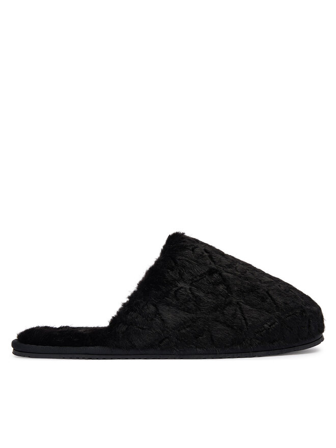 Calvin Klein Hausschuhe Calvin Klein Home Slipper Fur Aop HW0HW03218 Schwarz
