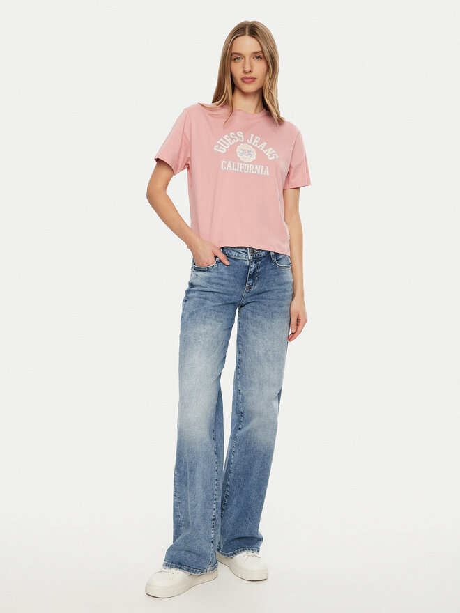 Guess Jeans Guess Jeans Футболка W5RI43 K8HM0 Рожевий Regular Fit