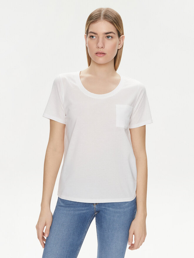 United Colors Of Benetton United Colors Of Benetton Marškinėliai 3J5CD106R Balta Regular Fit