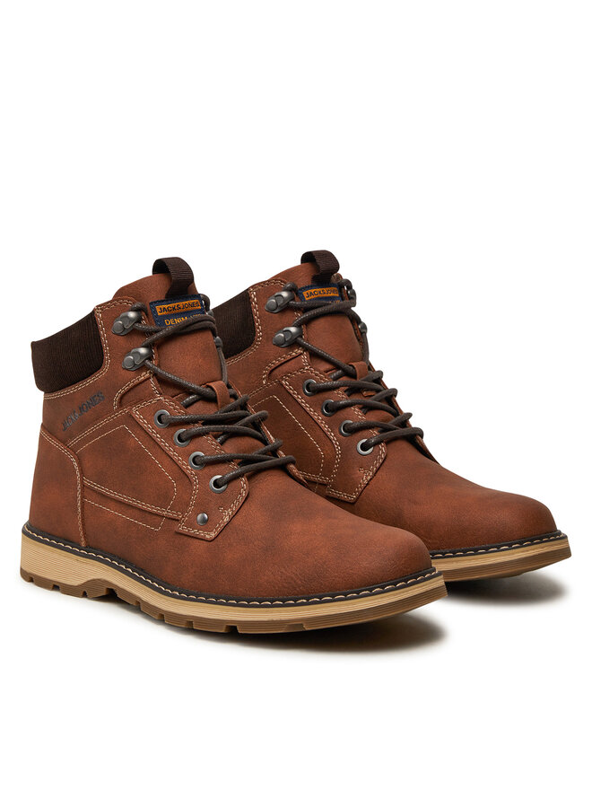 Jack&Jones Gležnjarji Jack&Jones Stratford 12257762 Rjava